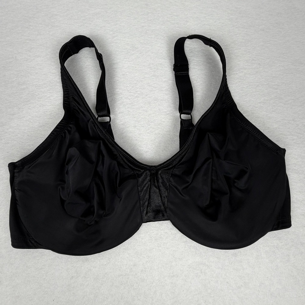 Olga by Warners Black No Side Effects Underwire Bra 42DD Style 35002